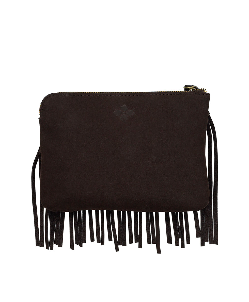 PATRICIA deals NASH Cassini Sage Fringe Suede Wristlet