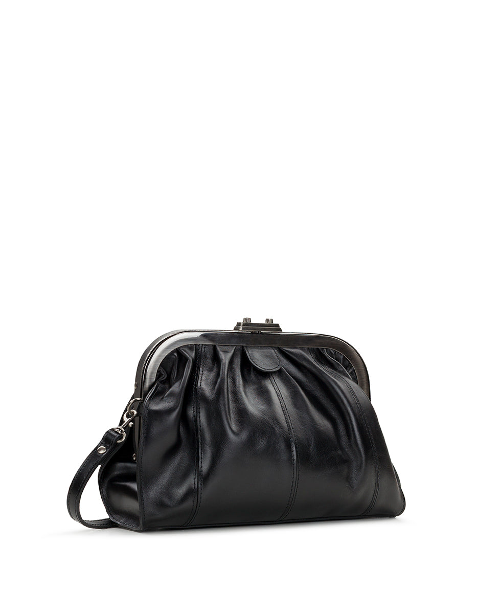 Female - Verbania Frame - Vintage Distressed Leather - black - by Patricia Nash - View 3 of 15