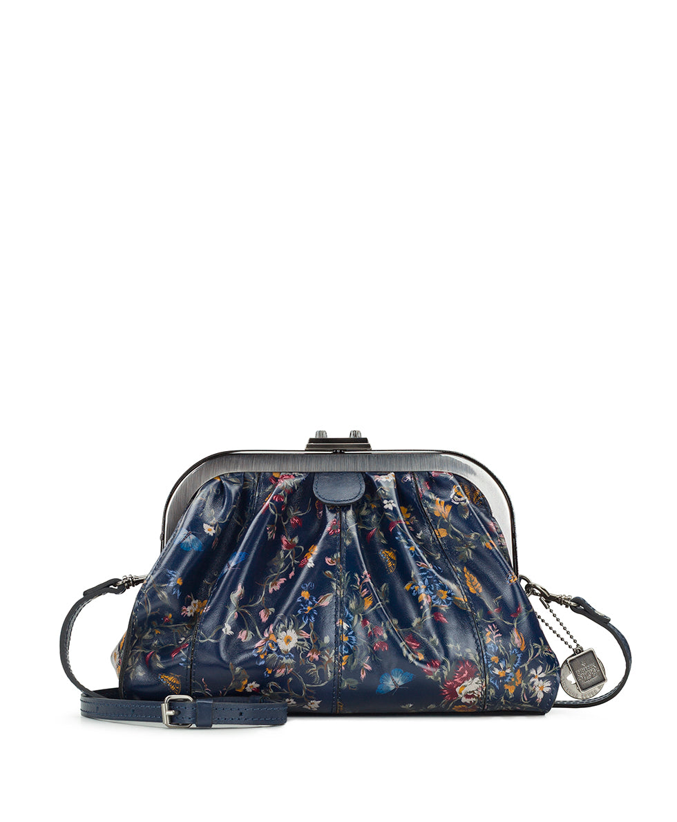 Heve2025SS、ハナビラトレンチ　ネイビー Verbania Frame - Butterfly Gardens – Patricia Nash