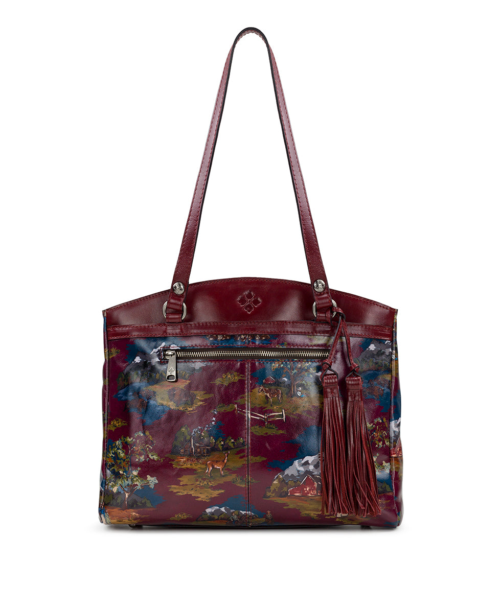 Patricia Nash Leather Spring Poppy Tote See discount Below for measurements