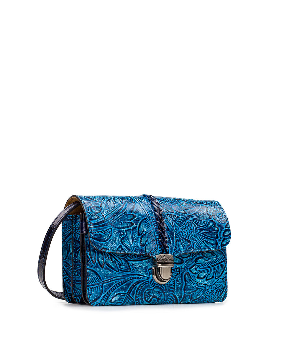 Bellizzi Crossbody Organizer Mediterranean Floral Tooled Patricia Nash