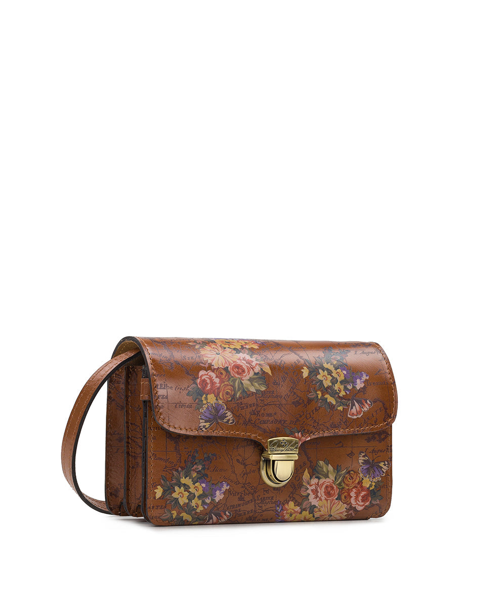 Bellizzi Crossbody Organizer English Garden Floral Map Patricia Nash