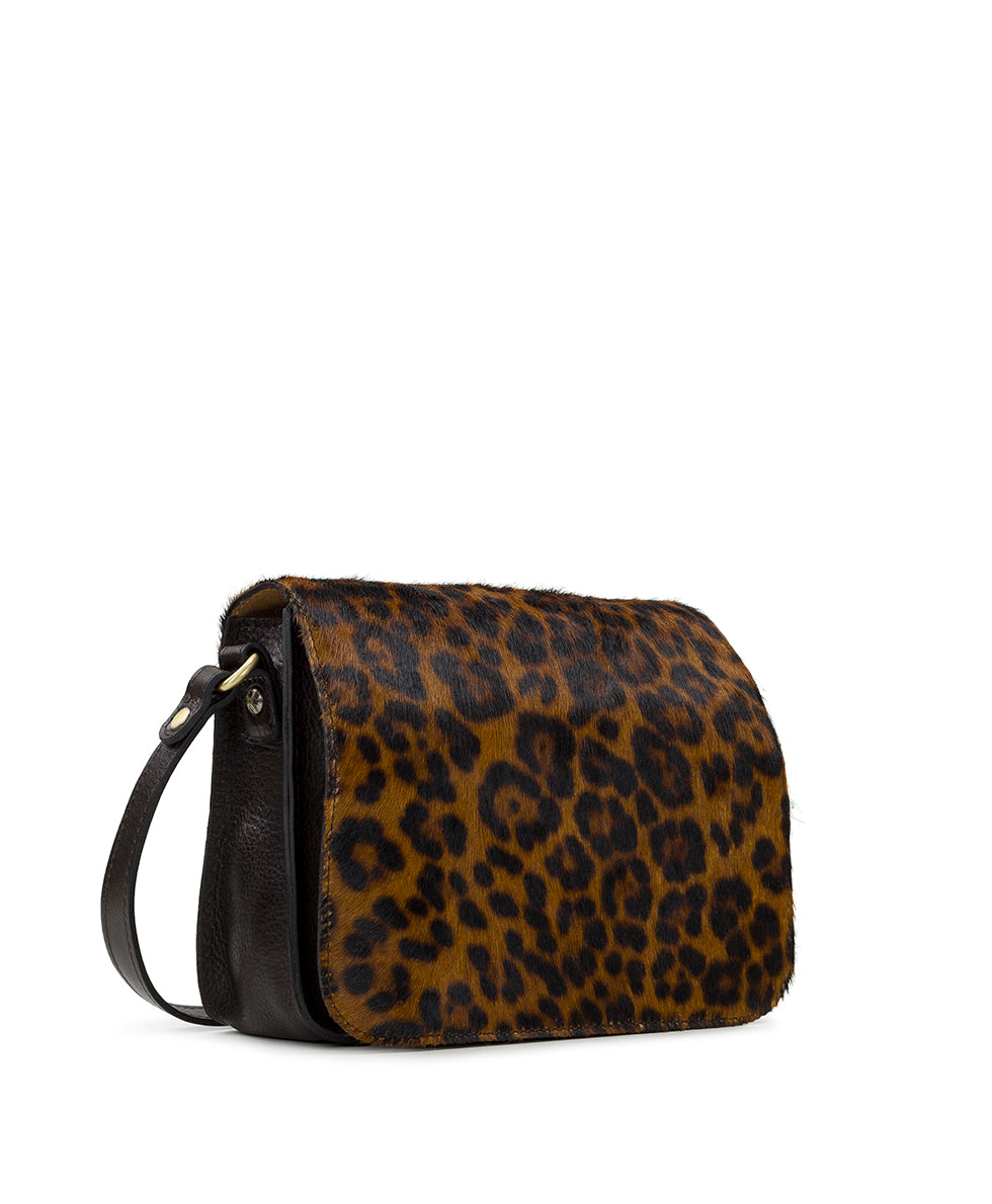 Patricia store Nash Brown Leather and Leopard Calfhair Large Shoulder Bag