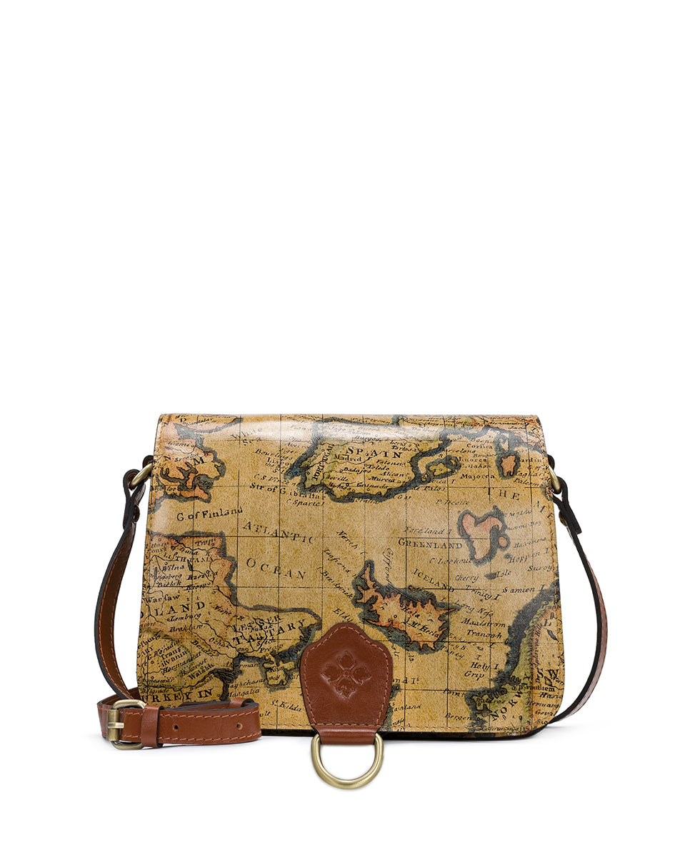 Ilina Flap Crossbody European Map Patricia Nash