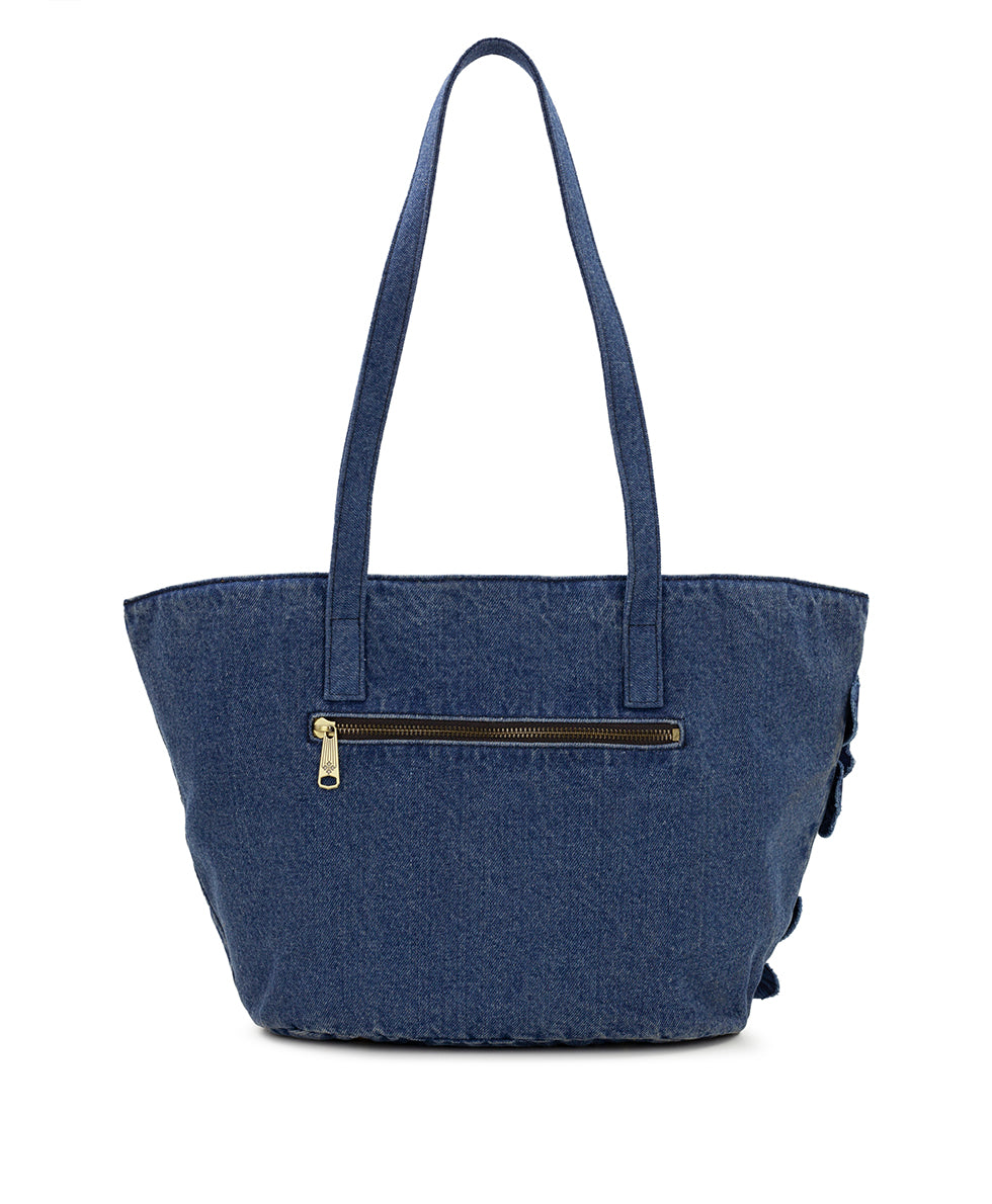 Female - Marconia Tote - Floral Applique Denim - denim - by Patricia Nash - View 2 of 5