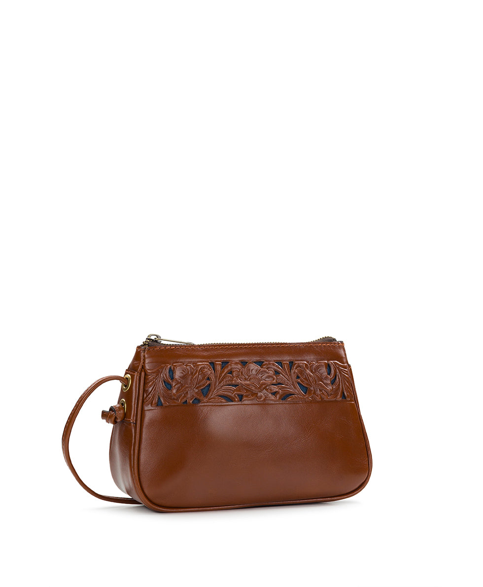 Female - Bacoli Crossbody - Cavo Border Tooled - mango - by Patricia Nash - View 12 of 17