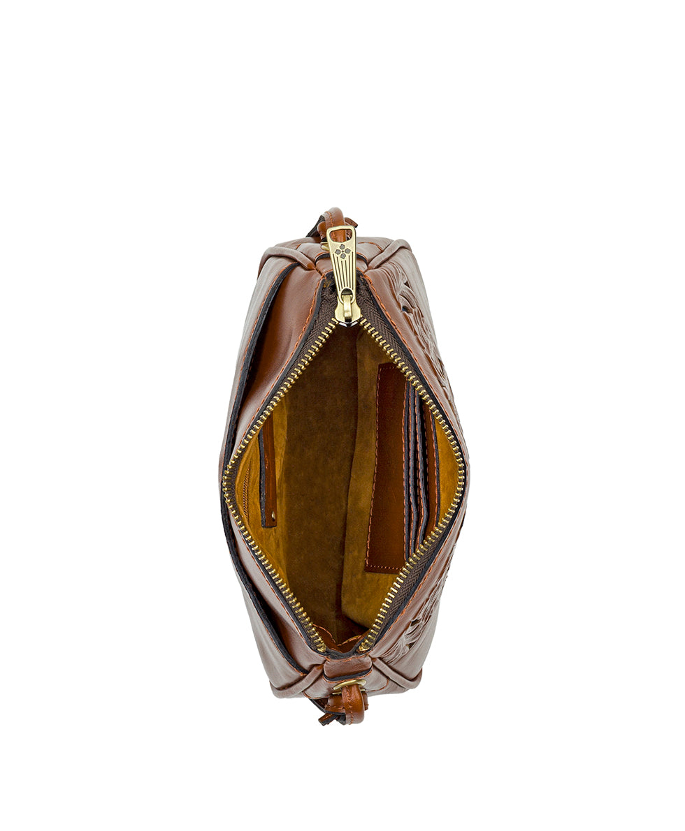 Female - Bacoli Crossbody - Cavo Border Tooled - mango - by Patricia Nash - View 14 of 17