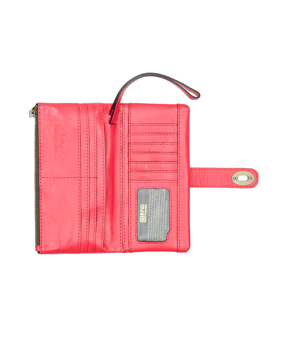 Annesley Wristlet - Vintage Distressed Leather - oxblood - by Patricia Nash - View 3 of 40