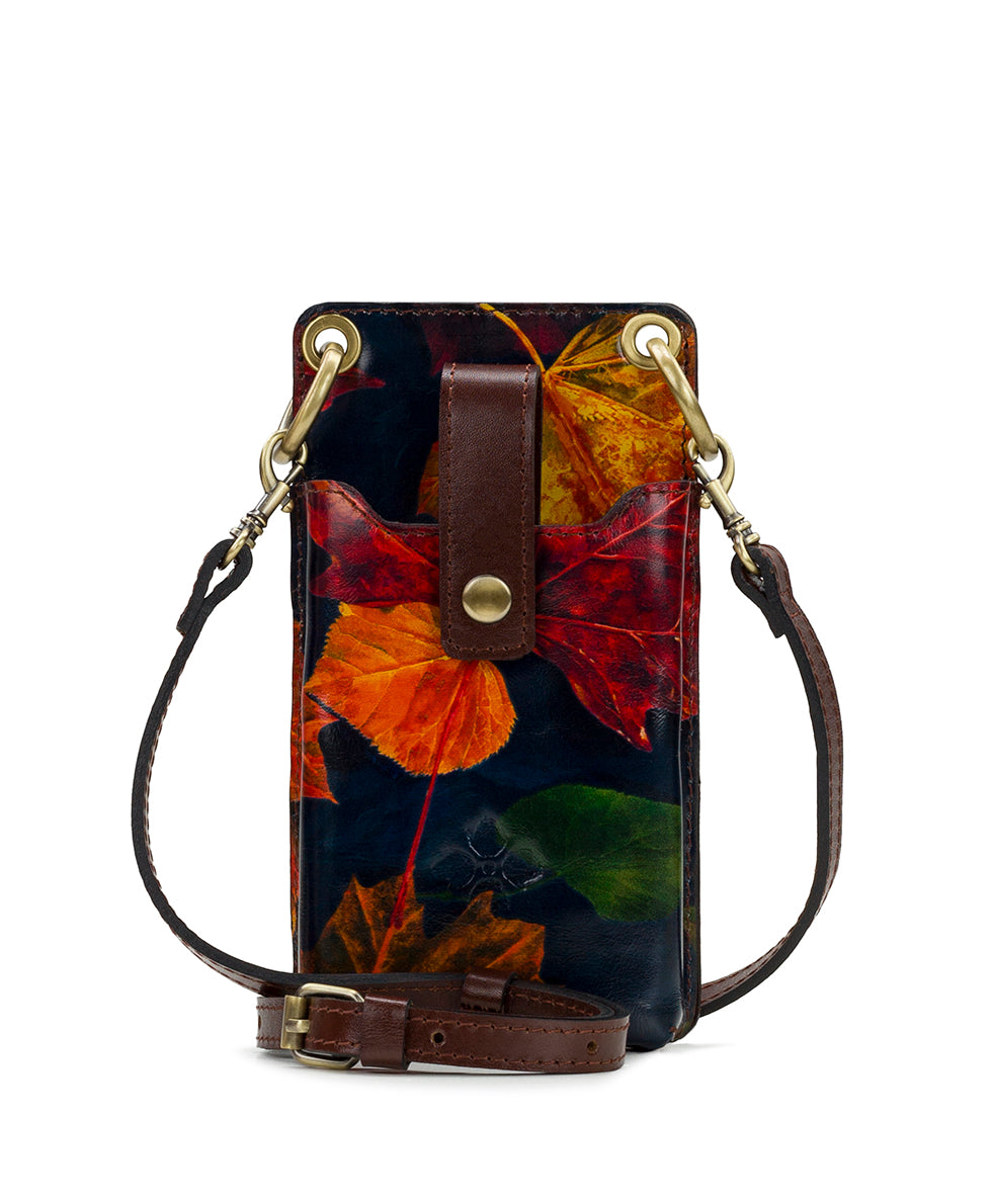 PATRICIA NASH orders Farleigh Leather Crossbody Phone Case In Countryside Print NWT