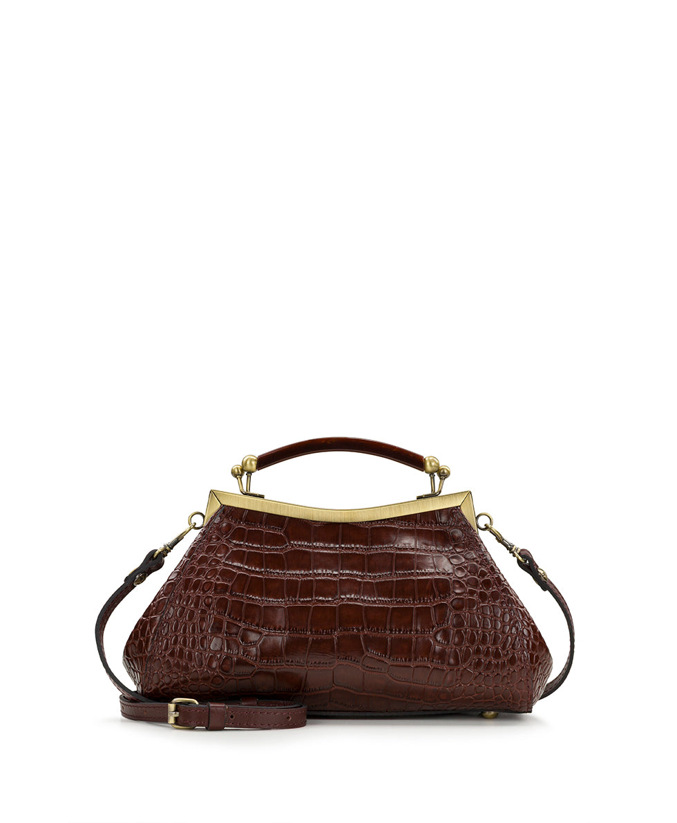 Female - Kelscott Frame - Vintage Distressed Croc - british tan - by Patricia Nash - View 1 of 5