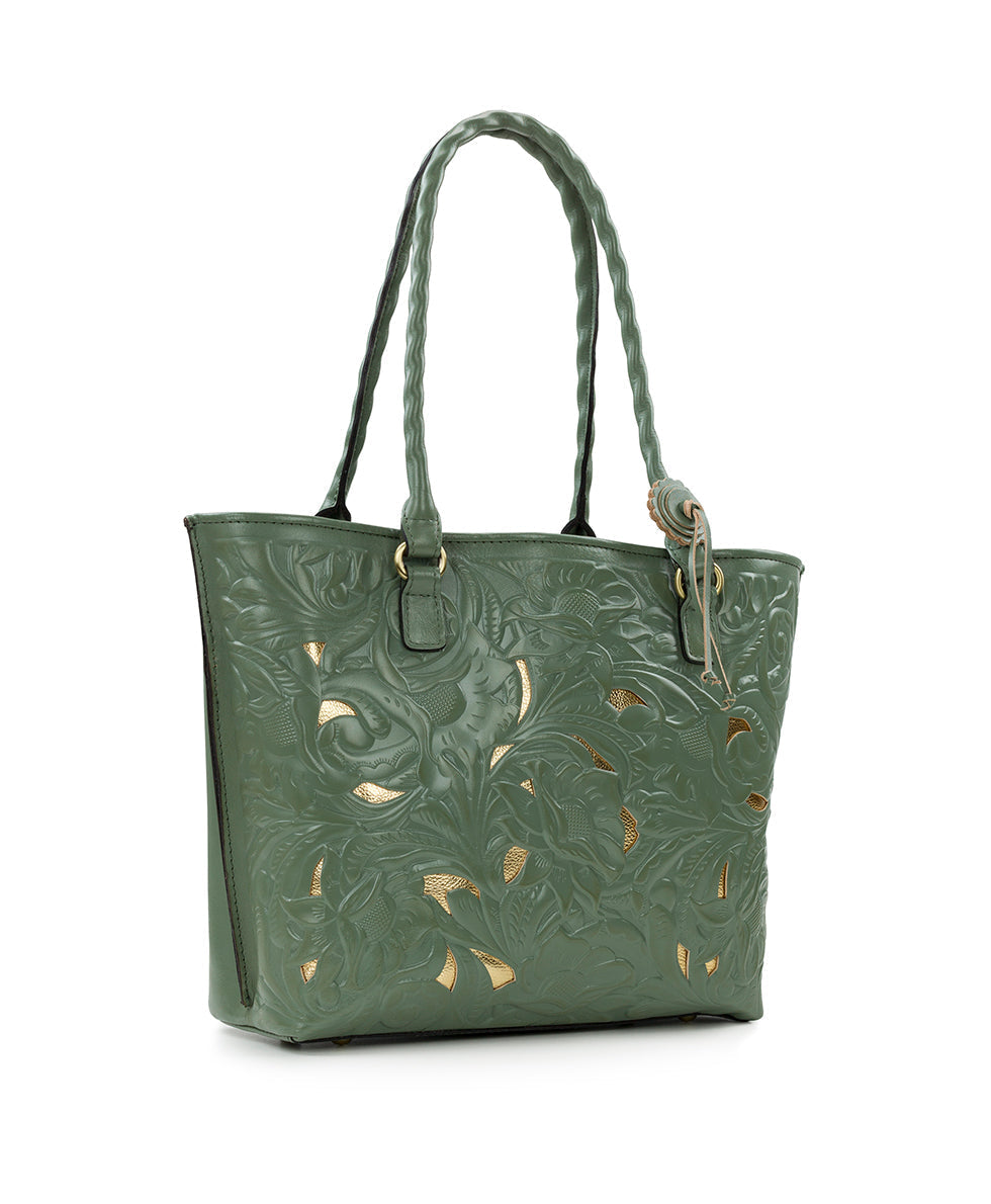 Adeline Tote - Burnished Cutout Tooled - black - by Patricia Nash - View 19 of 34
