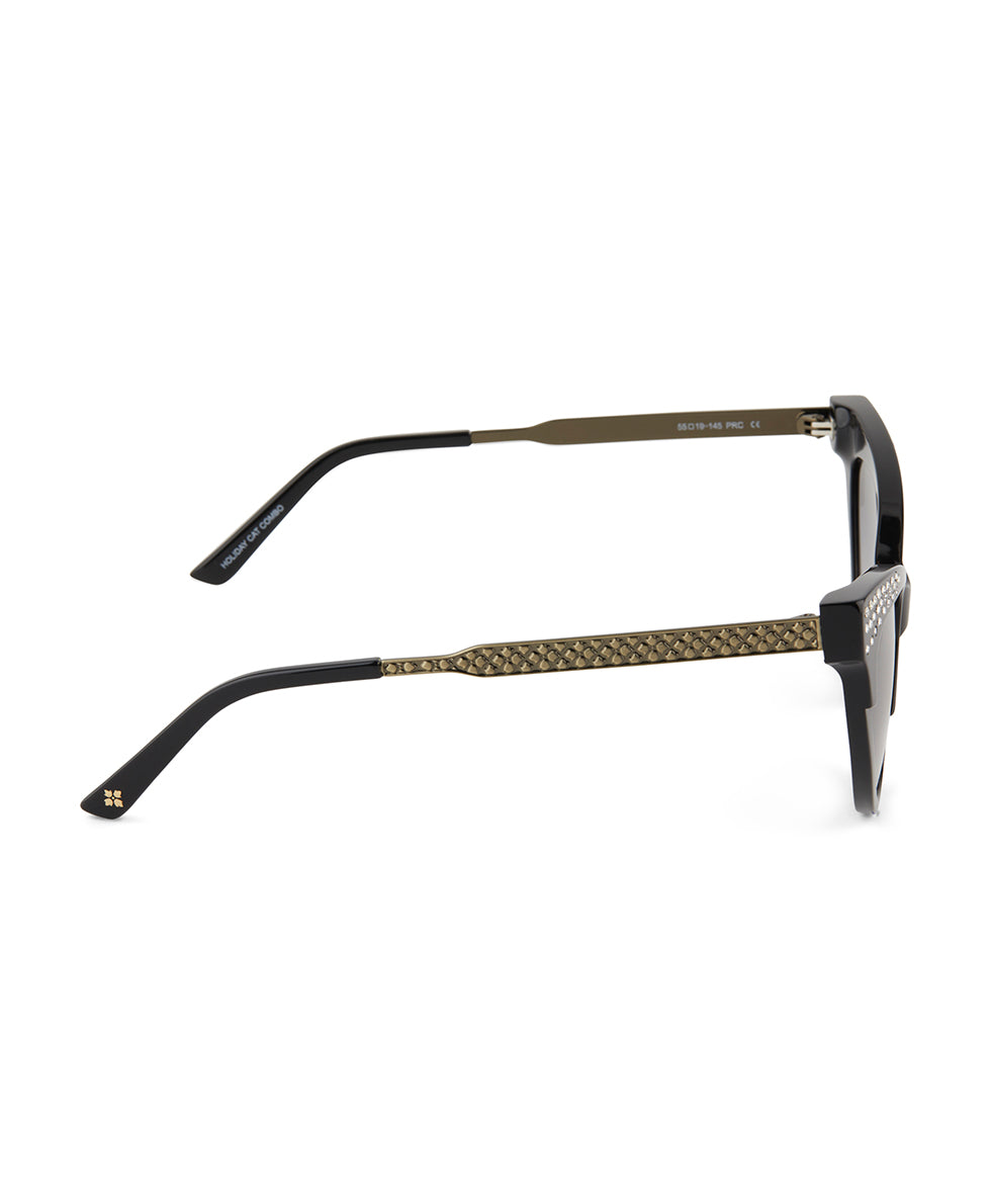 Monroe Cateye Sunglasses - Black - black - by Patricia Nash - View 3 of 9
