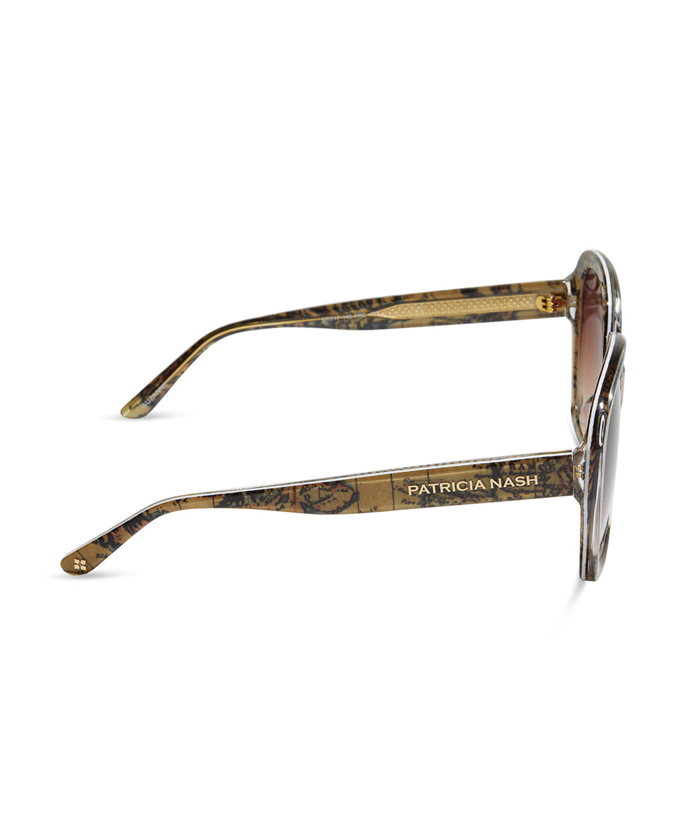 Suzanne Sunglasses - European Map Print - european map - by Patricia Nash - View 3 of 8