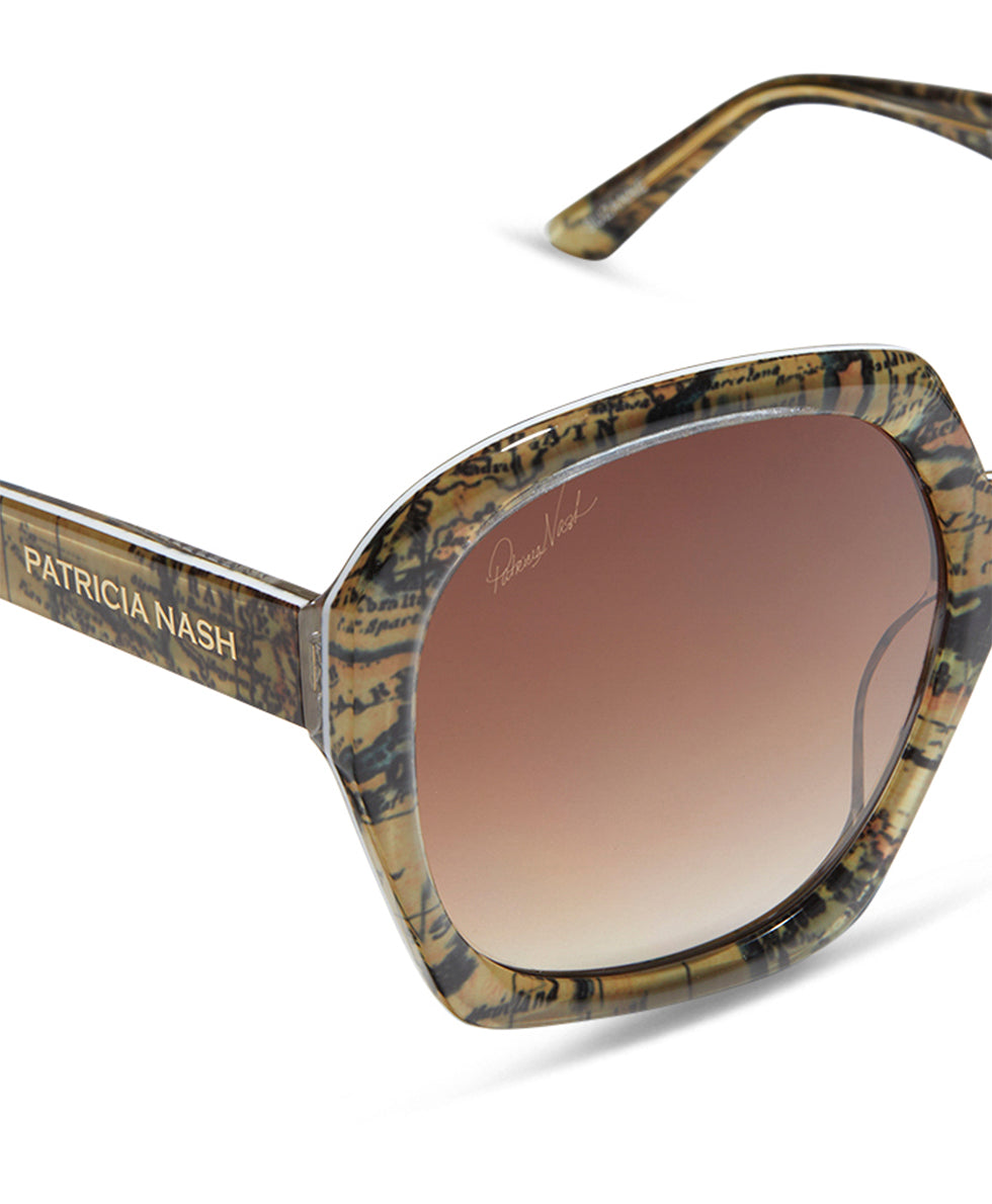 Suzanne Sunglasses - European Map Print - european map - by Patricia Nash - View 4 of 8