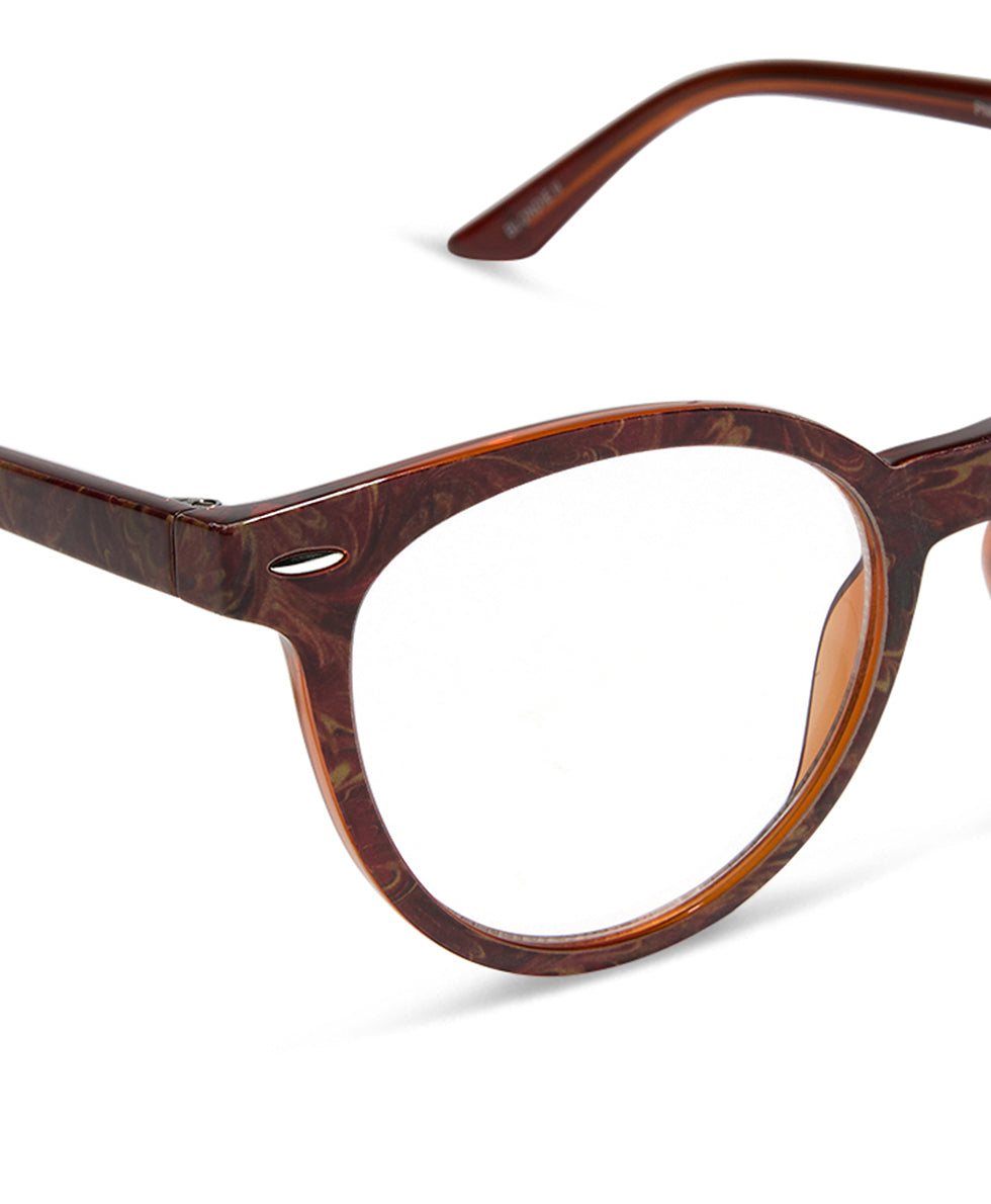 Blondie II Reader Glasses - Florentine Marbling - by Patricia Nash - View 4 of 8