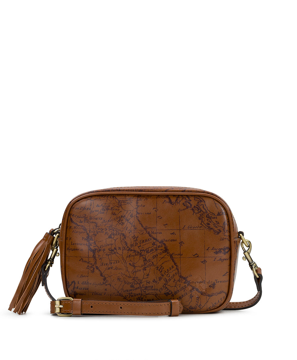 Patricia Nash Map outlet Print Leather Crossbody Bag￼