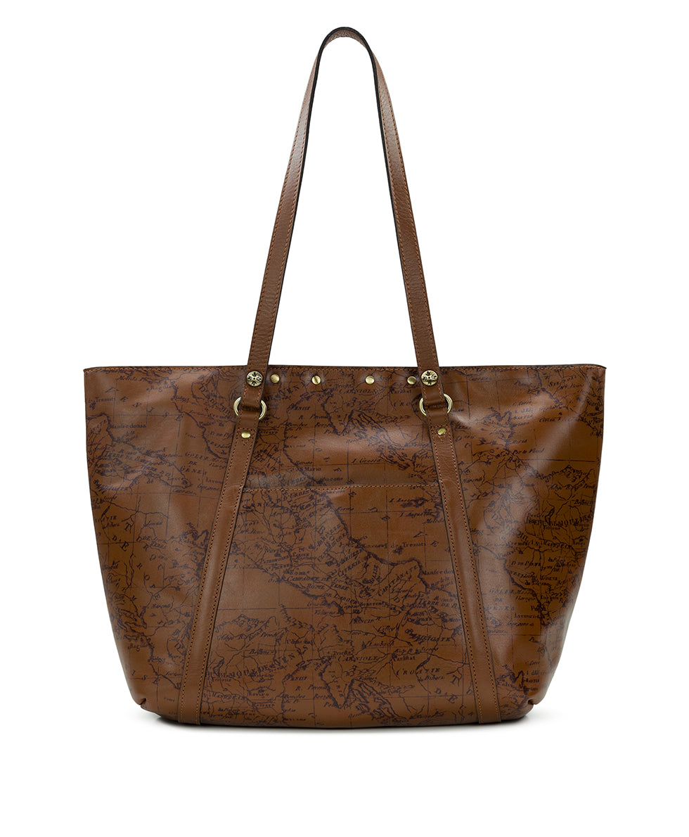 Benvenuto Tote Signature Map Leather