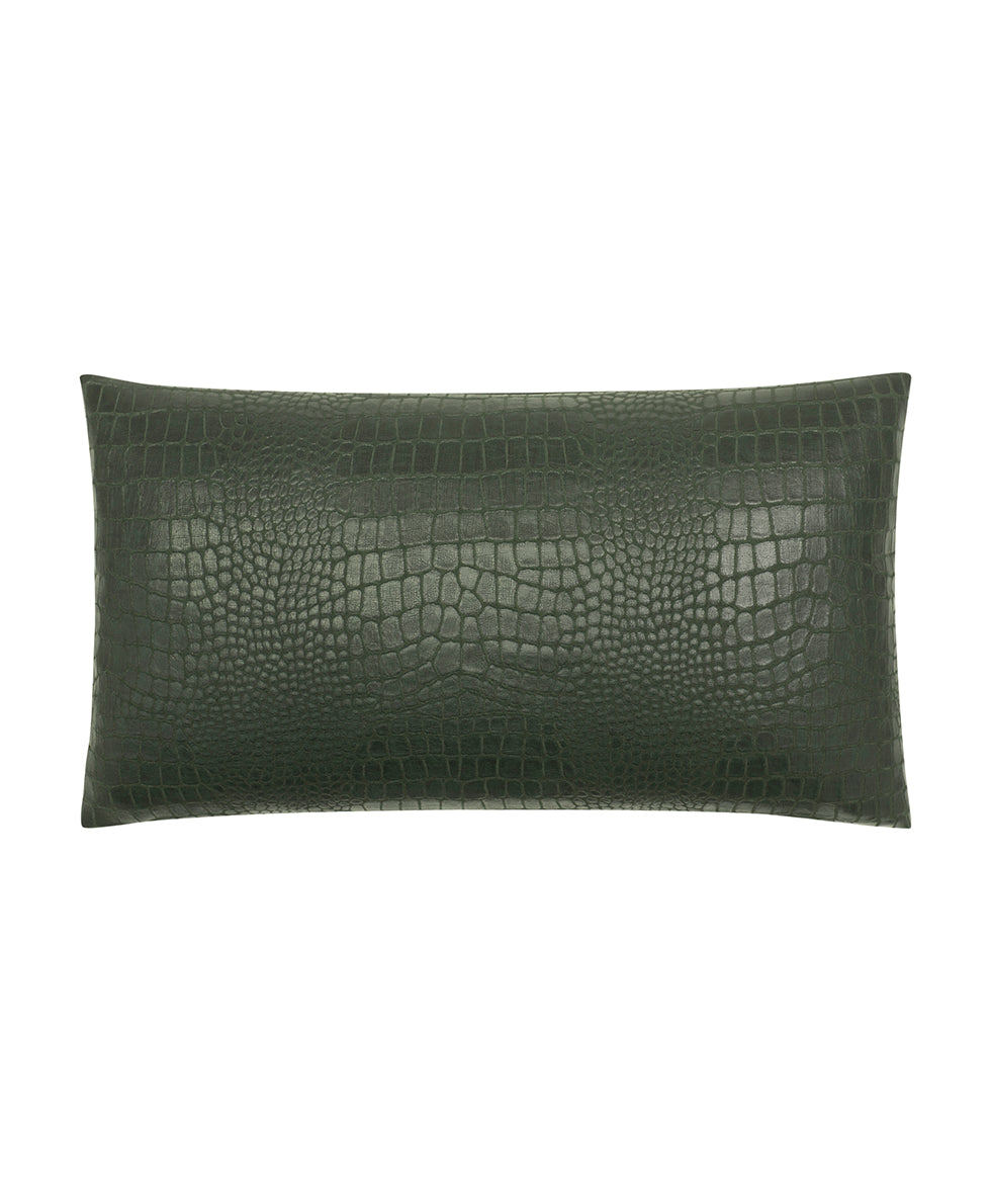 Croc Embossed Decorative Pillow - Faux Croc Leather Collection