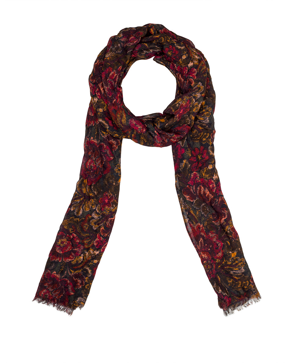 Scarf - Vintage Floral Brocade - vintage floral brocade - by Patricia Nash - View 1 of 4