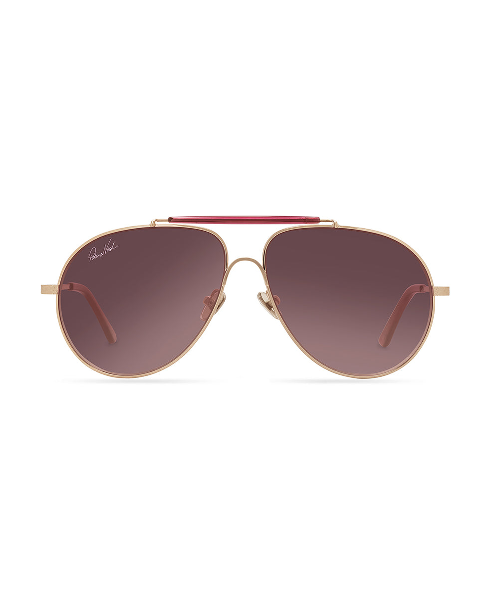 Gloria Aviator Sunglasses - Wine - wine - by Patricia Nash - View 1 of 8