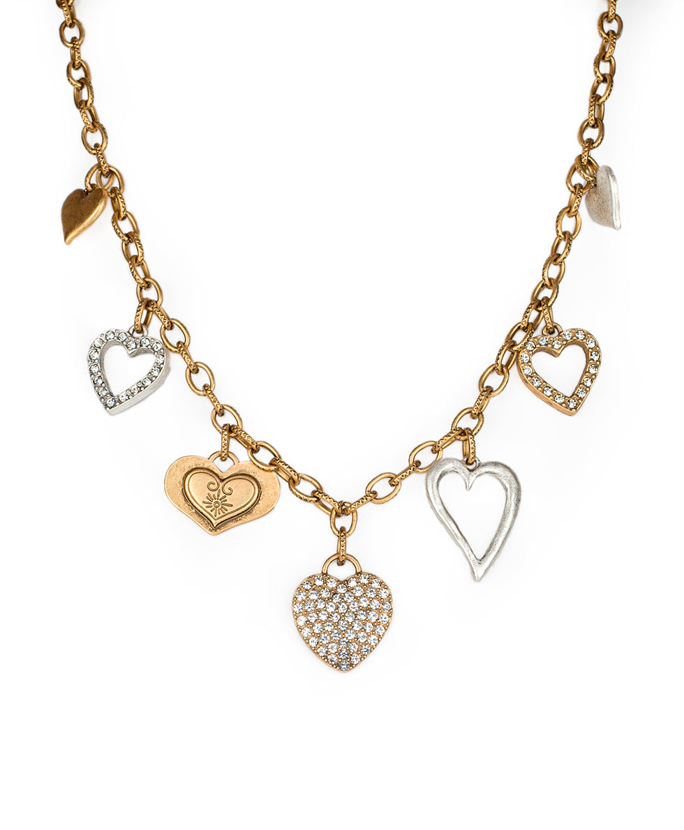 Heart Lock Necklace - Pavé Heart Collection – Patricia Nash
