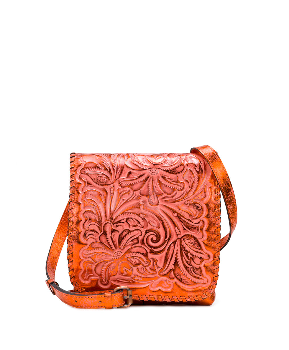 Granada Crossbody Metallic Burnished Tooled