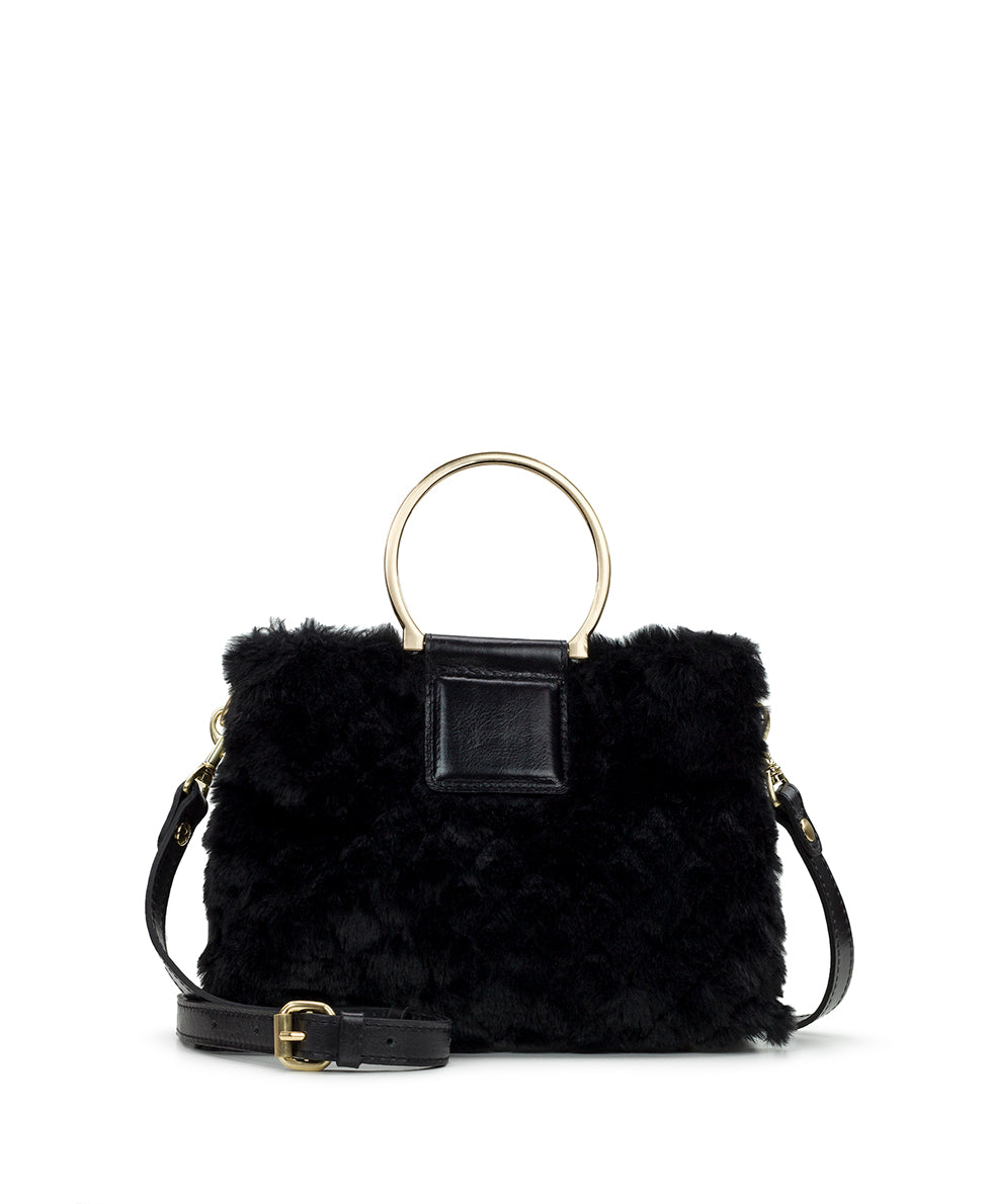 Empoli Satchel Quilted Faux Fur