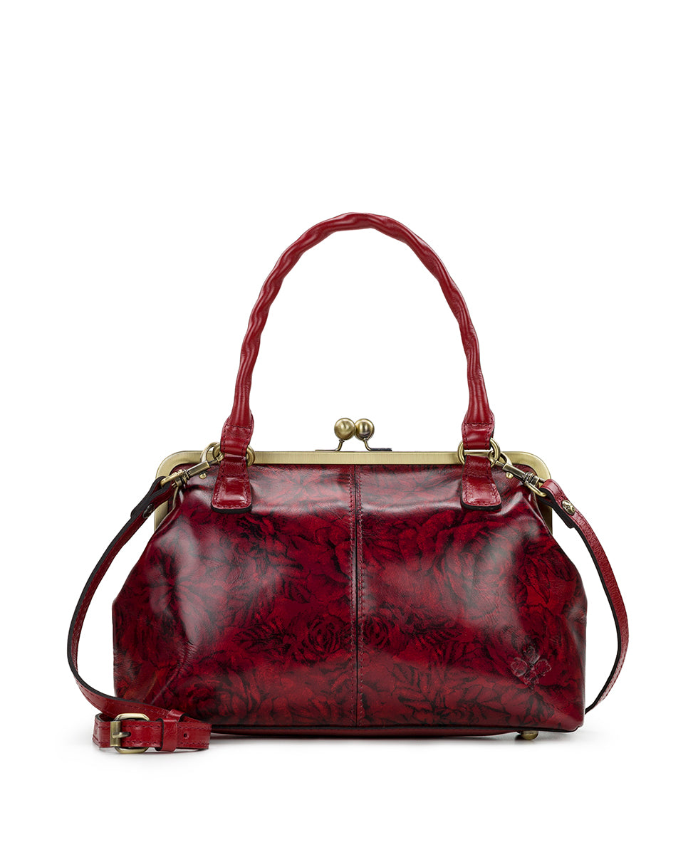 Rora Frame Satchel Etched Roses Patricia Nash