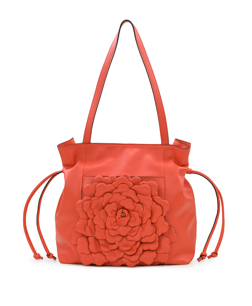 Bloume Summer Bloom Clutch Bag In Coral