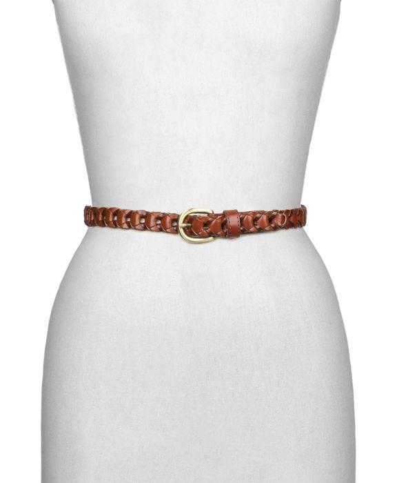 Women's Tan Gold Chain Waist Belt