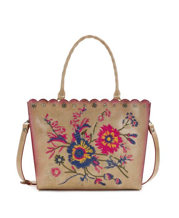 Zancona Tote Prairie Rose Embroidery