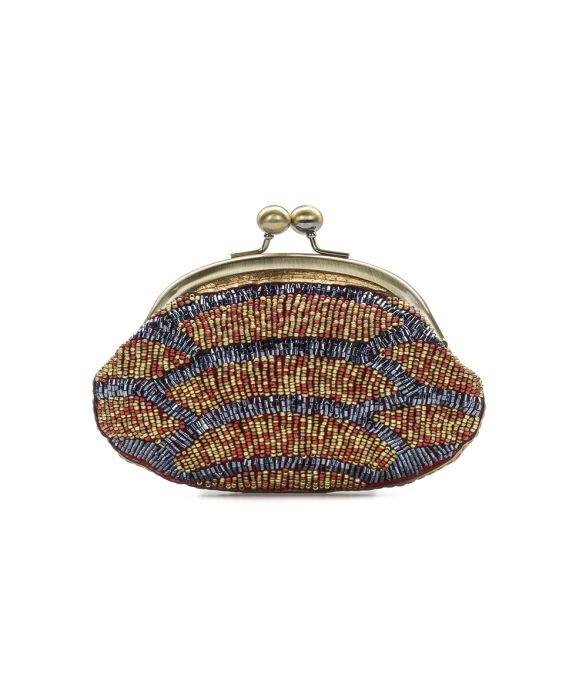 Cecilia Coin Clutch Beading Gold Patricia Nash