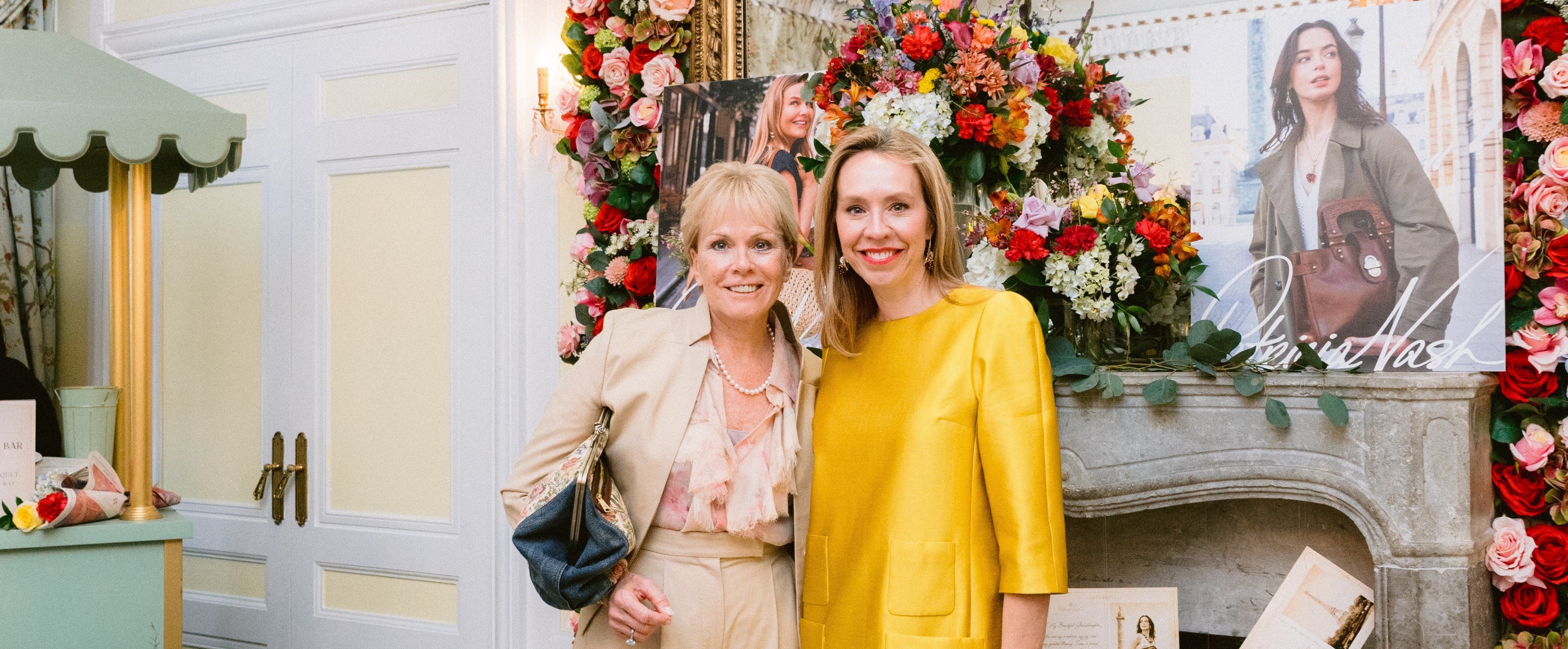 Patricia Nash Speaking to two women at a 15-year anniversary event in 2025