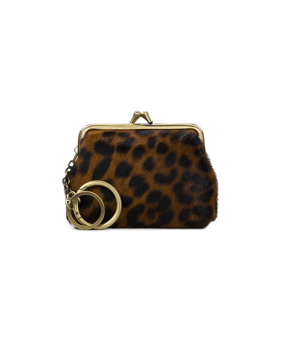 Light Brown Leopard Print Signature Round Bag — www.hausofsy.com