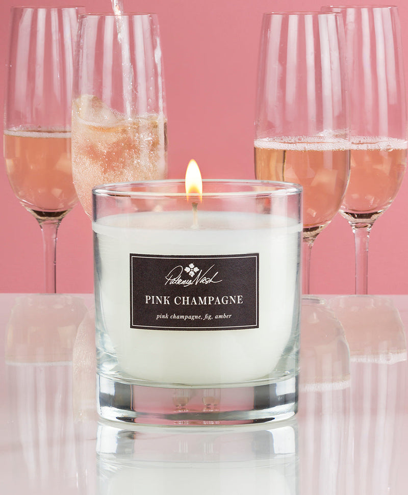 Pink Champagne Candle