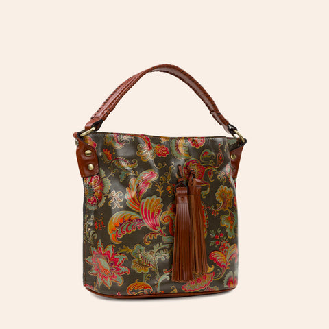 Patricia Nash, Bags, Patricia Nash Brown Tan Leather Heritage Brera Tote  Purse Handbag