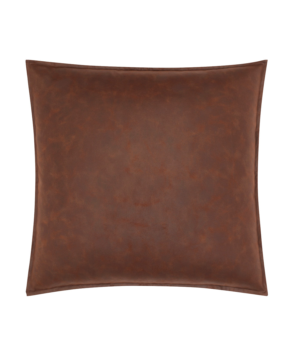 Euro Sham - Faux Leather Collection - camel - by Patricia Nash - View 3 of 6