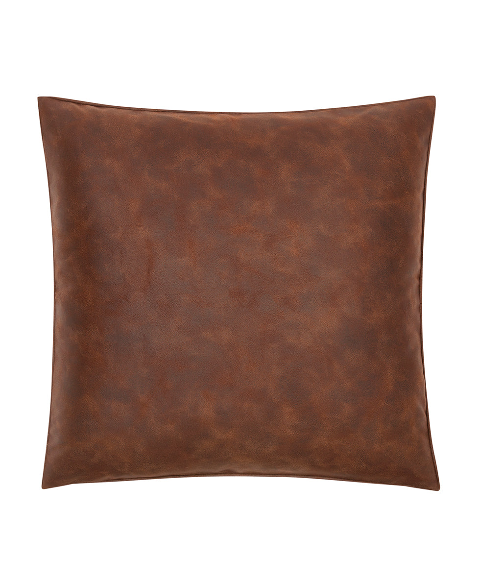 Square Decorative Pillow - Faux Leather Collection - brown - by Patricia Nash - View 2 of 2