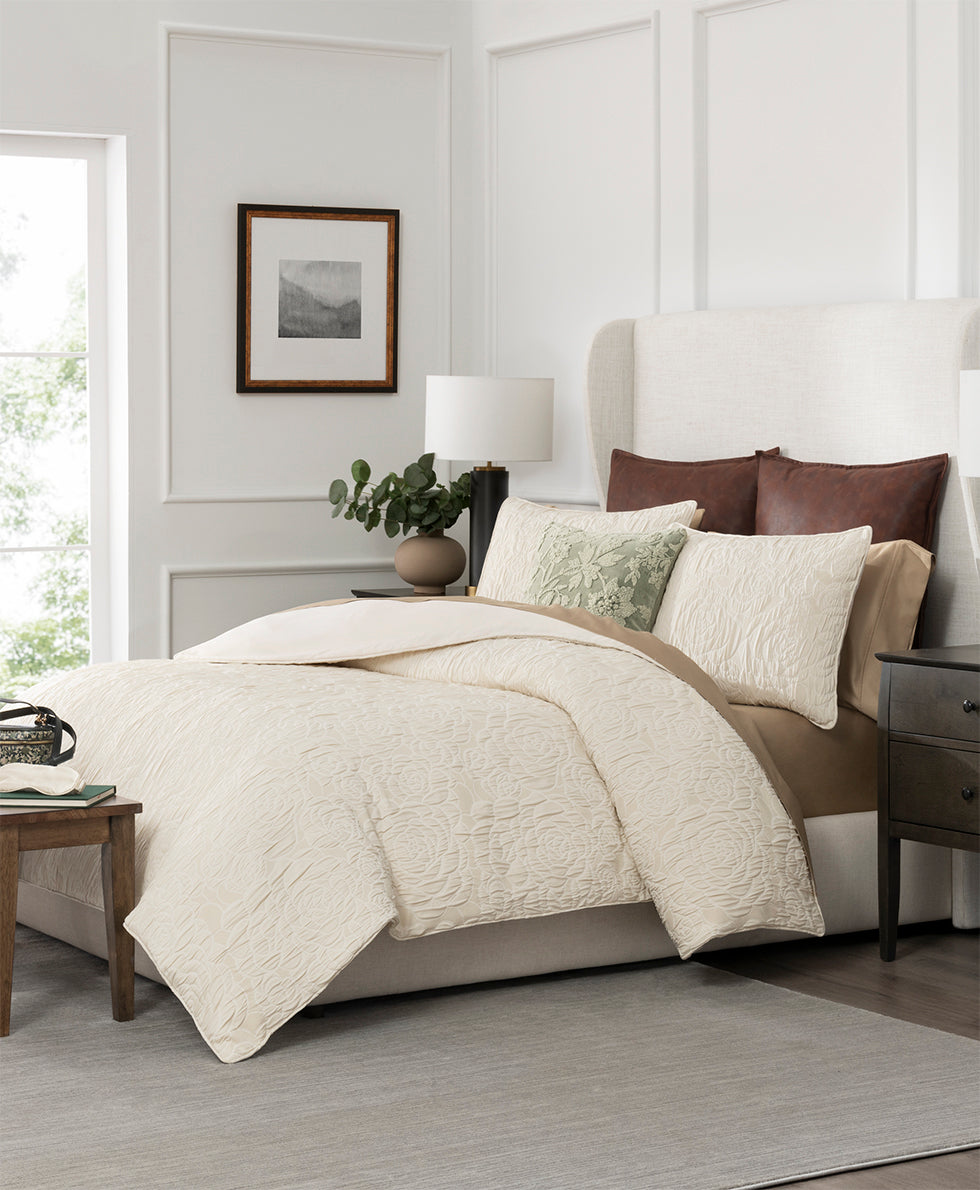 Comforter Mini Set - Embossed Rose Jacquard - by Patricia Nash - View 1 of 8
