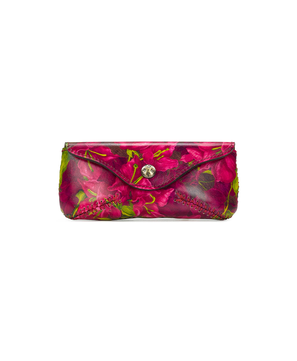 Female - Ardenza Glasses Case - Bougainvilleas Along The Coast - bougainvilleas along the coast - by Patricia Nash - View 1 of 3