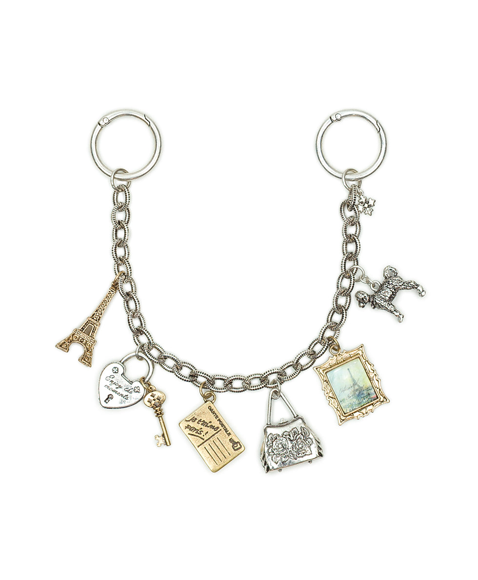 Female - Paris Handbag Chain 9 inch - Paris Charm - silver ox - by Patricia Nash - View 1 of 3