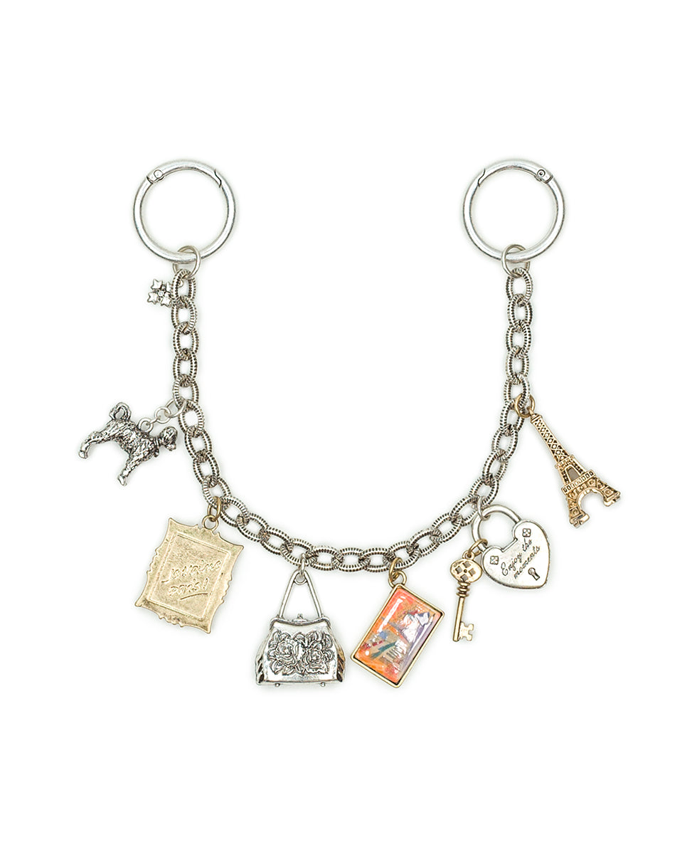 Female - Paris Handbag Chain 9 inch - Paris Charm - silver ox - by Patricia Nash - View 2 of 3