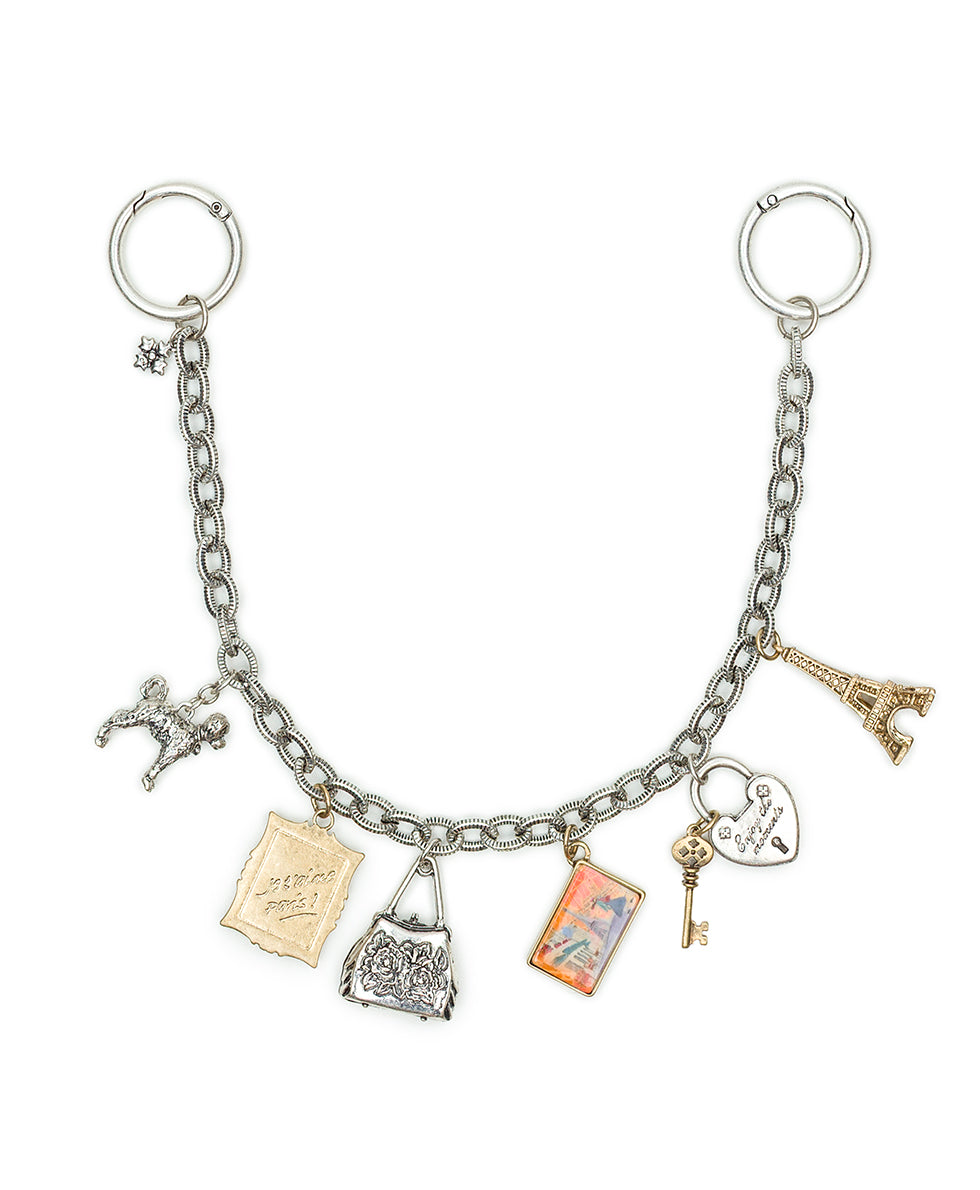 Female - Paris Charm Handbag Jewelry - silver ox - by Patricia Nash - View 2 of 3