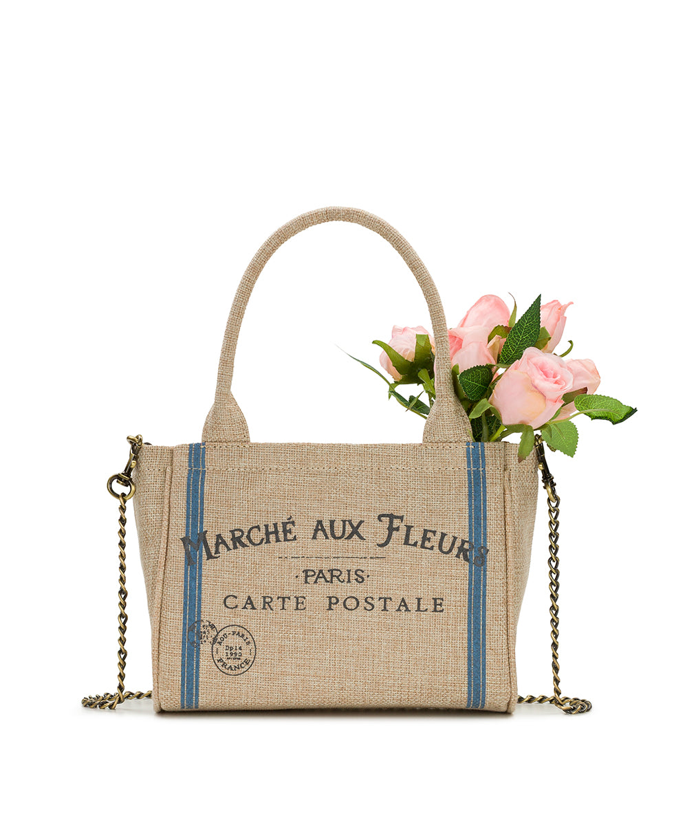 Female - Mini Parisian Market Tote Crossbody - Specialty Woven - natural - by Patricia Nash - View 1 of 12