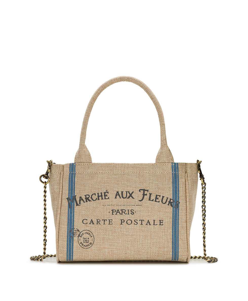 Female - Mini Parisian Market Tote Crossbody - Specialty Woven - natural - by Patricia Nash - View 2 of 12