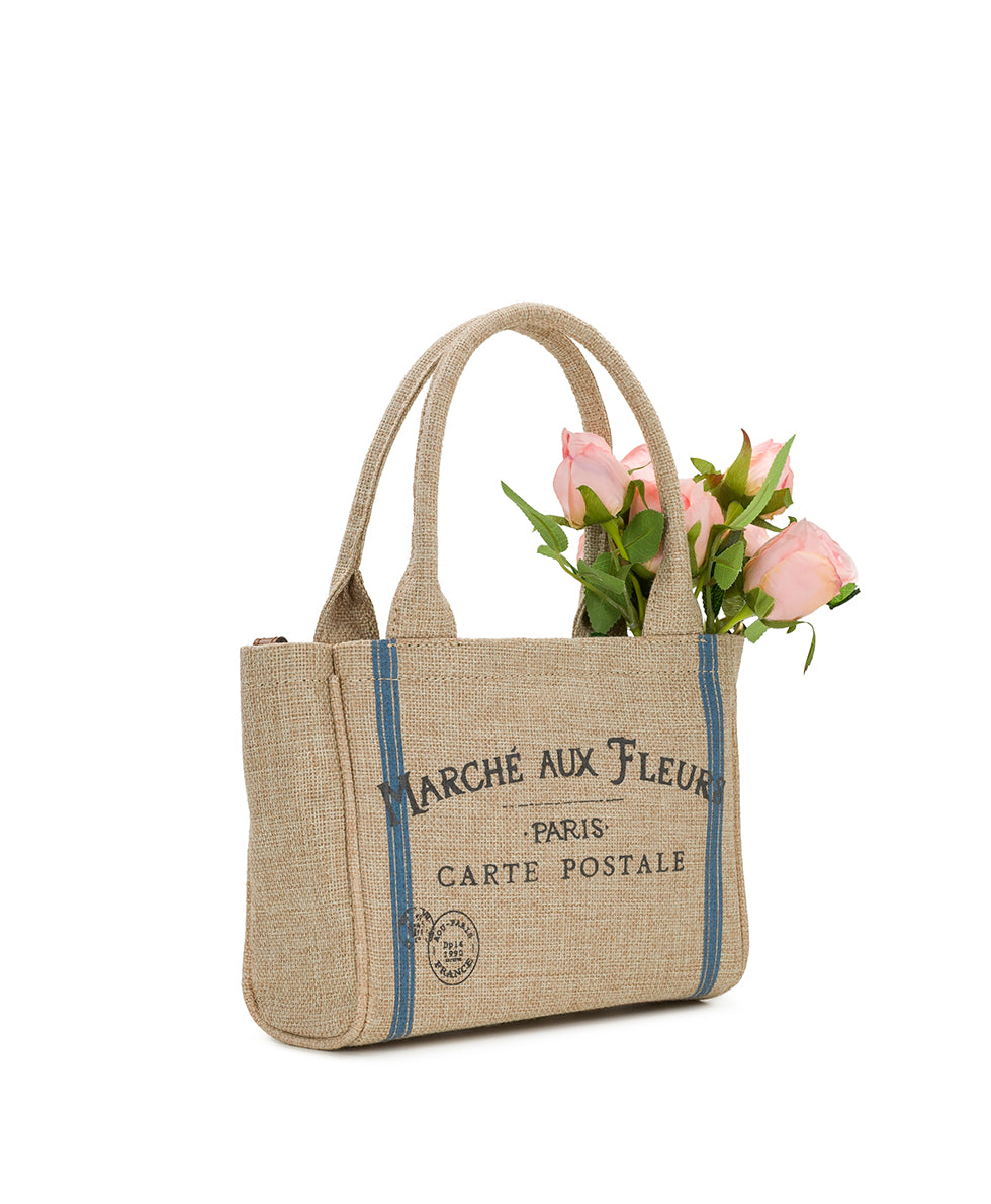 Female - Mini Parisian Market Tote Crossbody - Specialty Woven - natural - by Patricia Nash - View 5 of 12