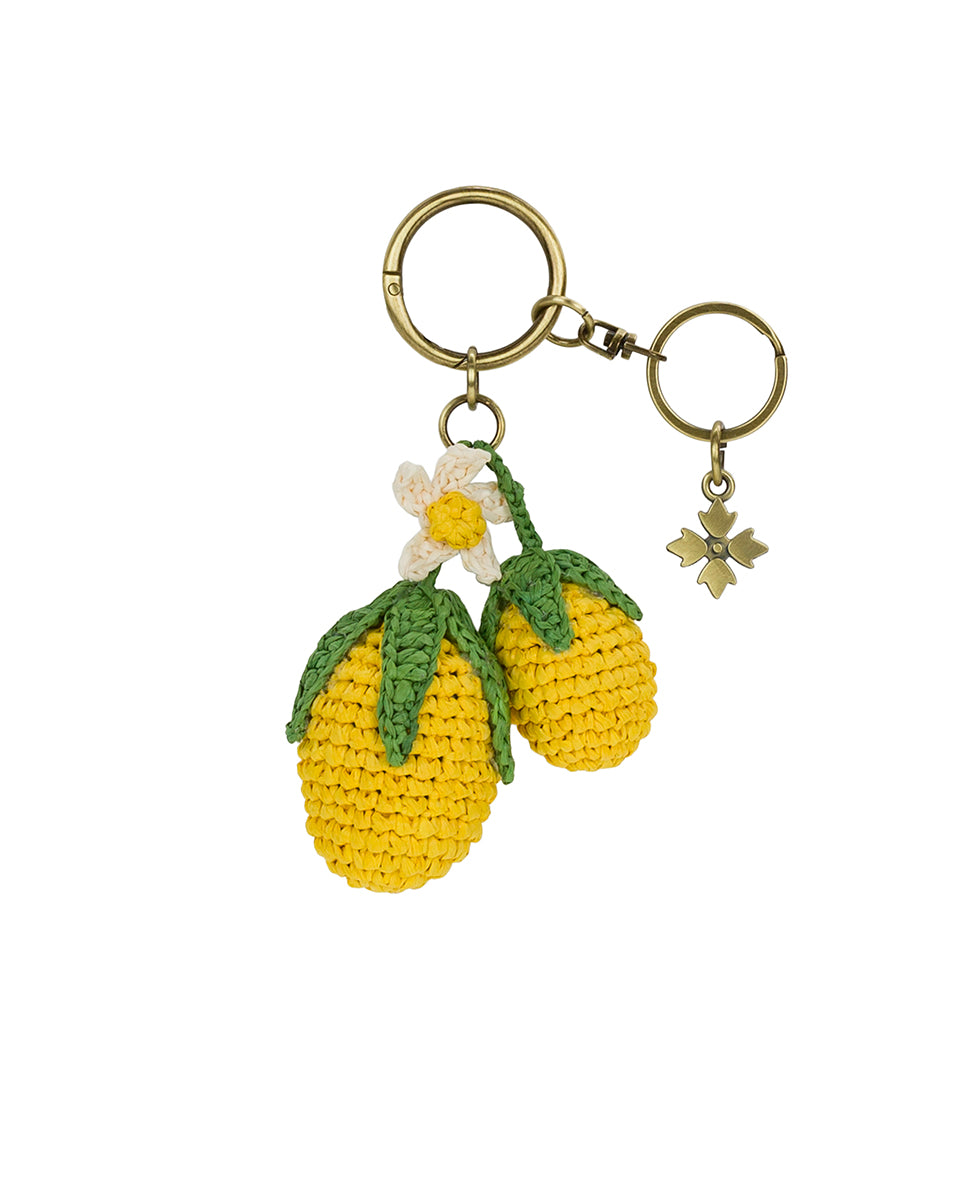 Female - Raffia Lemon Bag Charm - yellow - by Patricia Nash - View 1 of 3