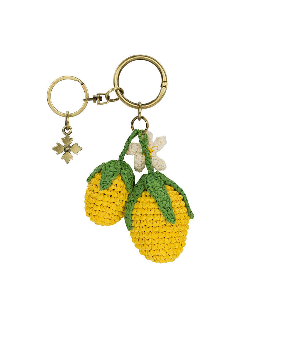 Female - Raffia Lemon Bag Charm - yellow - by Patricia Nash - View 2 of 3