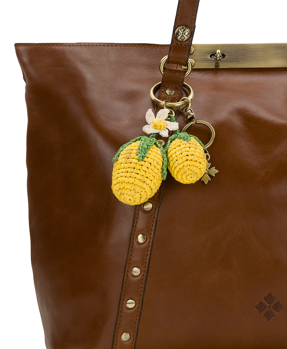 Female - Raffia Lemon Bag Charm - yellow - by Patricia Nash - View 3 of 3