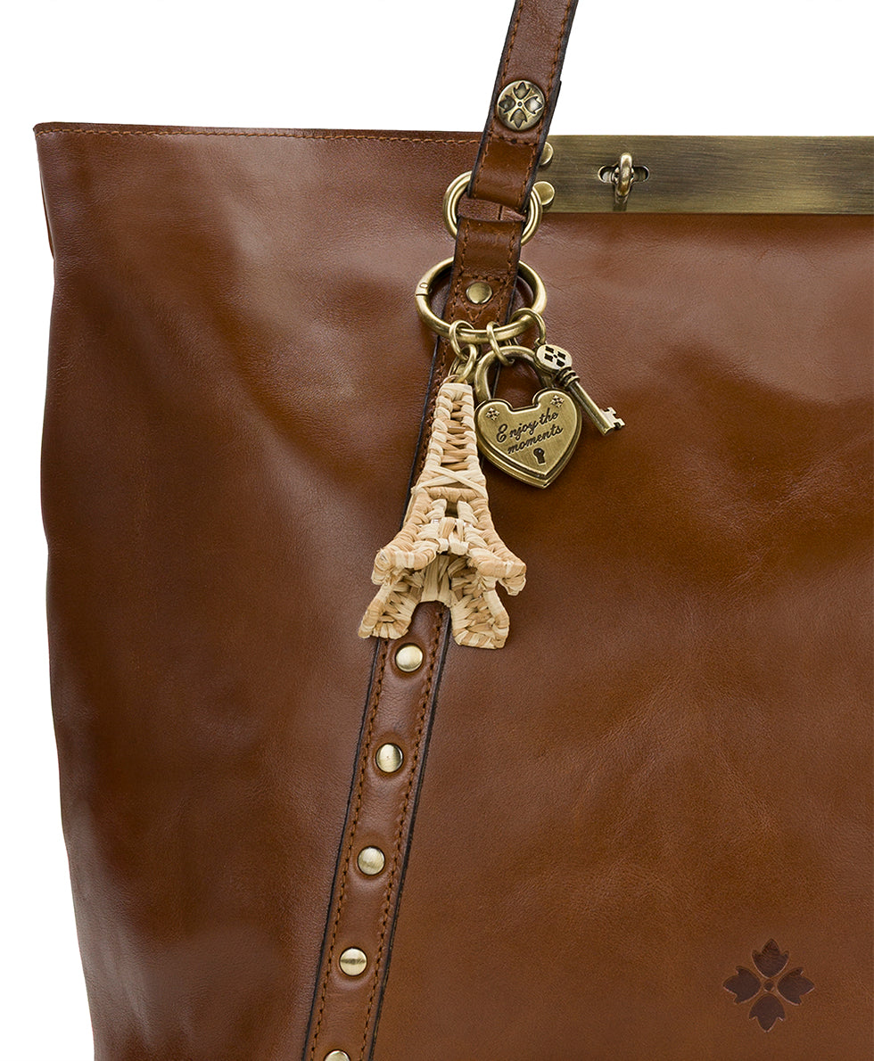 Female - Raffia Eiffel Tower Bag Charm - natural - by Patricia Nash - View 5 of 5